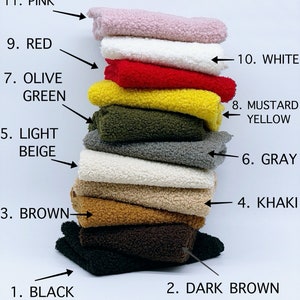 F005 Cute Polyester Sherpa Lamb Faux Fur Fabric For Winter Doll Coat Doll Clothes Making Doll Sewing Craft