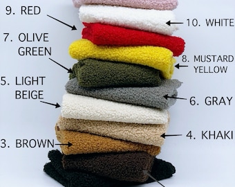 F005 Cute Polyester Sherpa Lamb Faux Fur Fabric For Winter Doll Coat Doll Clothes Making Doll Sewing Craft