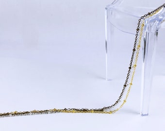 B066 Gold/Silver/Bronze Chain Doll Jewelry Accessories Sewing Craft Doll Clothes Making Sewing Supply 18 inches