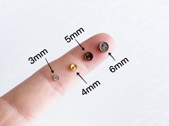 B019 3mm/4mm/5mm Two Hole Mini Doll Buttons Sewing Craft Doll