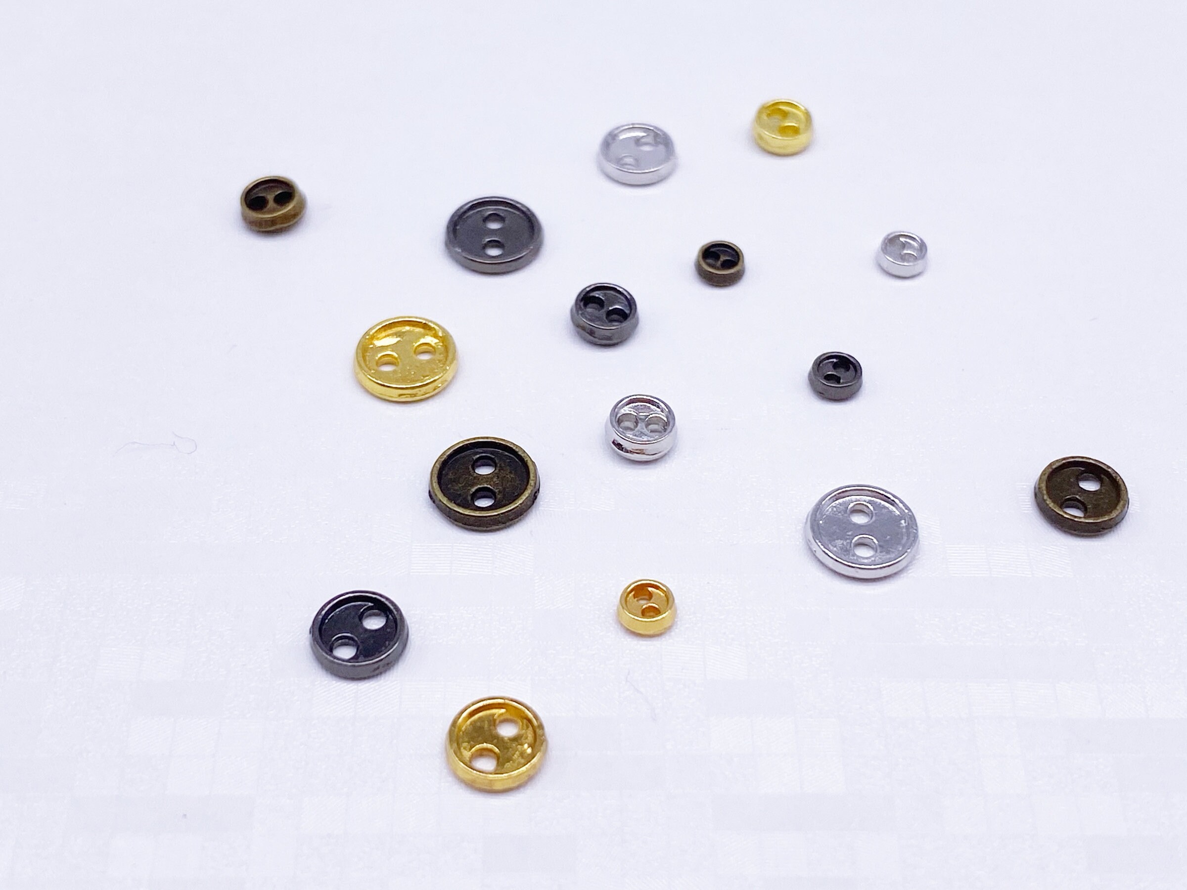 B019B Gold 3mm Micro Mini Buttons Tiny Buttons Doll Buttons Etsy