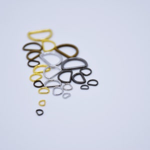 B011 D Shape 10mm/8mm/6mm/5mm/4mm/3mm/2.8mm Mini Buckles D Ring Sewing Craft Doll Clothes Making Sewing Supply