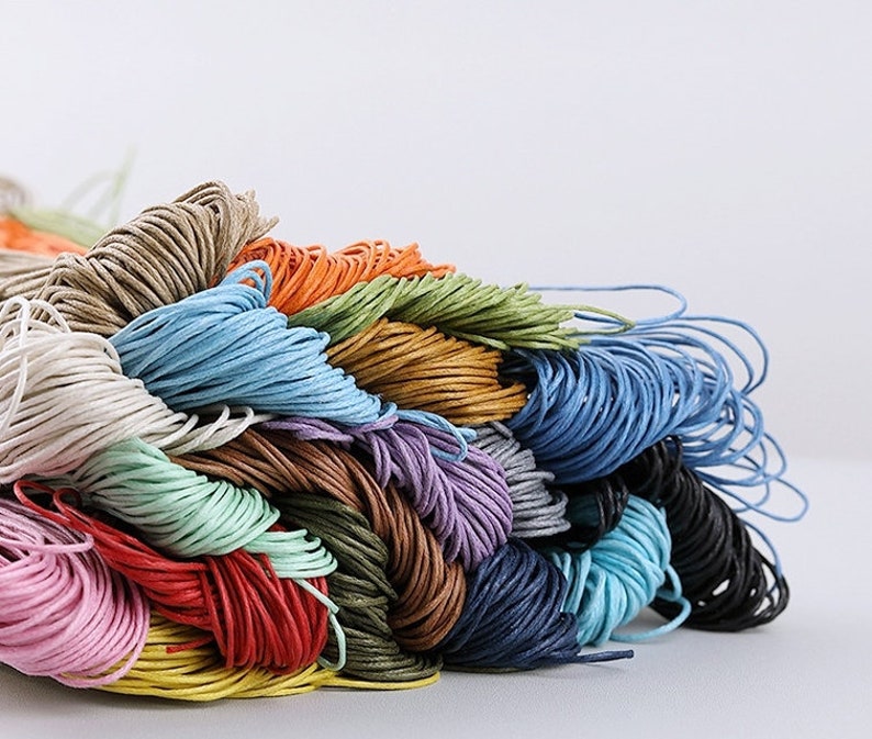 R009 Multi Colors 1mm Wax Cotton Cord Jewelry Making Stringing Etsy