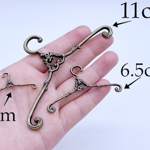 D048 Cute Miniature Clothes 11cm 6.5cm 4cm Hanger For 1/6 1/12 Miniature For 12" Fashion Doll Blythe PP FR BJD