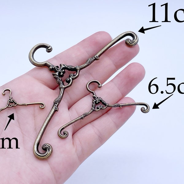 D048 Cute Miniature Clothes 11cm 6.5cm 4cm Hanger For 1/6 1/12 Miniature For 12" Fashion Doll Blythe PP FR BJD