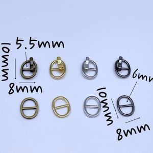 B197 Oval Shape 8×10mm  Mini Metal Buckles Doll Sewing Supplies Doll Clothes Craft