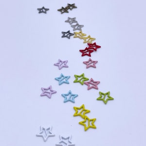 B199 Multi Colors 11×11 mm Star Tiny Mini Buckles Doll Sewing Doll Craft Supply Doll Clothes Making