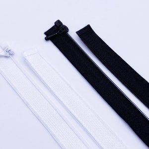 W018 Black/White 15cm Open End Separating Mini Zippers Doll Sewing Supplies Sewing Craft For 12" Fashion Dolls Blythe BJD Clothes Making