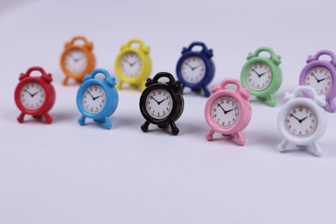 D039 Colorful Doll Miniature Desk Clock 1/6 1/12 Miniature Etsy