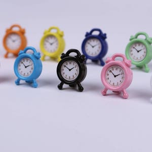 D039 Colorful Doll Miniature Desk Clock 1/6 1/12 Miniature 12&quot; Fashion Doll Blythe PP FR BJD