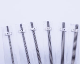 W016 Super Skinny Knitting Needles 1.2mm 1.4mm 1.6mm 1.8mm 2mm 2.2mm Dolly Size 24.5cm Long Doll Sewing Notions Essential Craft Supply