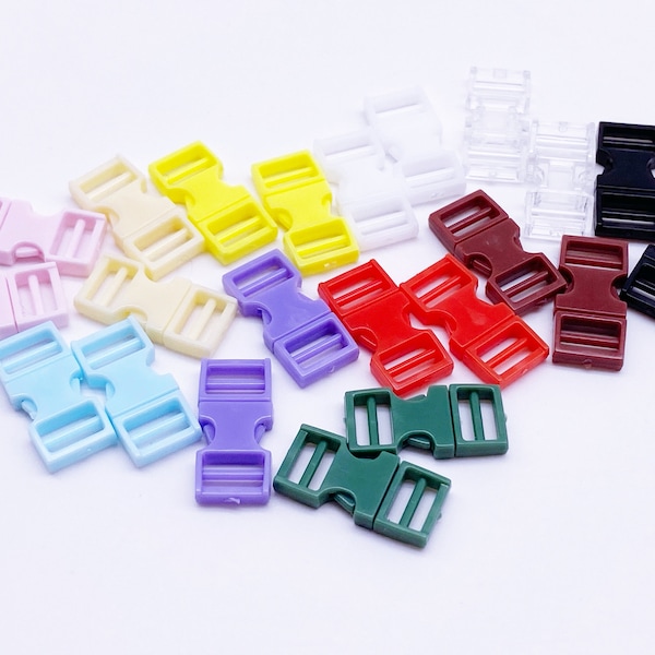 B101 Multi Colors 8×16mm Mini Side Release Plastic Buckles Doll Sewing Supplies 2 Pairs