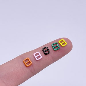 B006 Color Collection Color 5×6mm Mini Buckles Sewing Craft Belt Purse Coat Doll Clothes Making Sewing Supply
