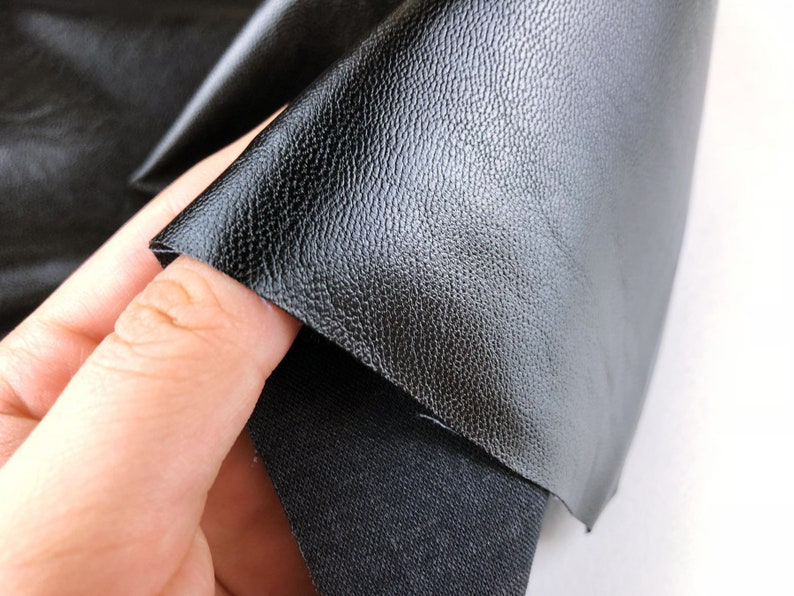 F004A 3045cm Thin Black Faux Leather Fabric Doll Sewing Craft Etsy