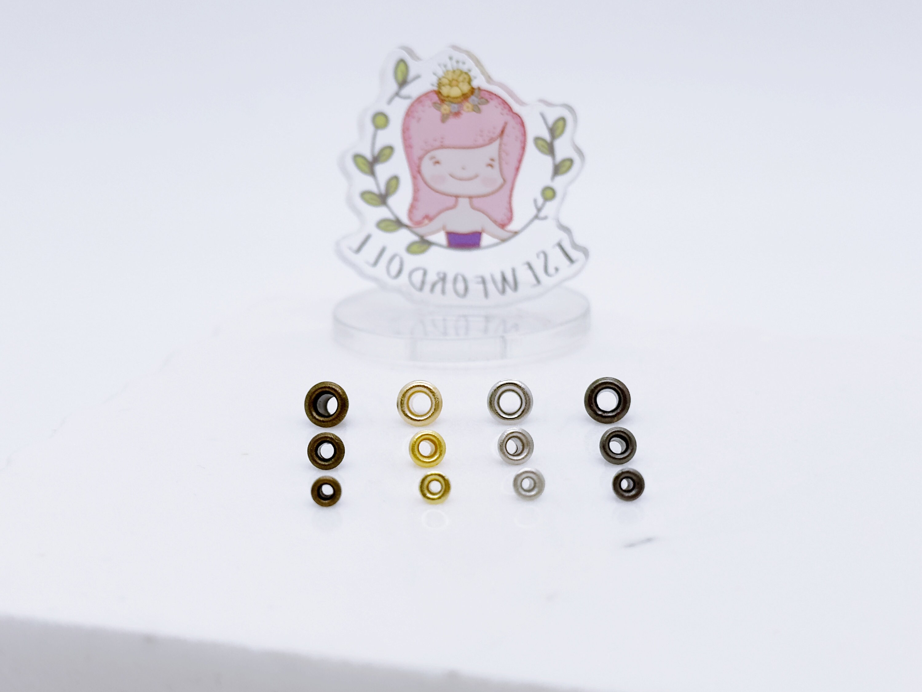 B032B 1MM/1.5MM/2MM Gold/silver/bronze/dark Gun Mini Eyelet Sewing ...