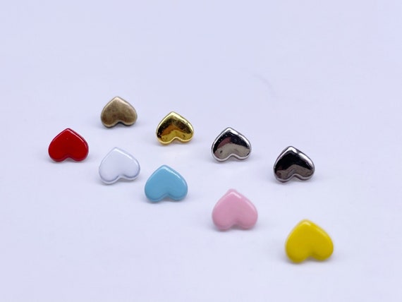 10 TINY HEART JAPANESE BUTTONS 5 MM DOLL SEWING