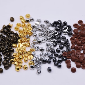 B248 Round Head Metal 4mm Micro Mini Shank Buttons Doll Buttons Doll Clothes Sewing Doll Craft Sewing Supply