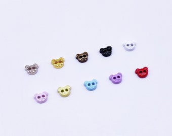 LOWERED PRICE  B124 Bear Head 5mm Micro Mini Buttons  Buttons Tiny Buttons Doll Sewing Craft Supplies