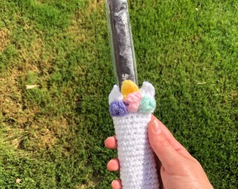 Crochet unicorn freeze pop holder, freeze pop holder, popsicle holder, crochet unicorn, crochet popsicle holder, FREE SHIPPING!