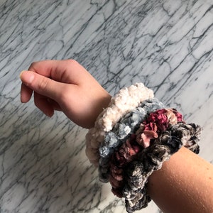 Velvet Crochet Scrunchies, crochet scrunchies, soft scrunchies, handmade scrunchies, 90’s girl, gift, ready to ship, free shipping!