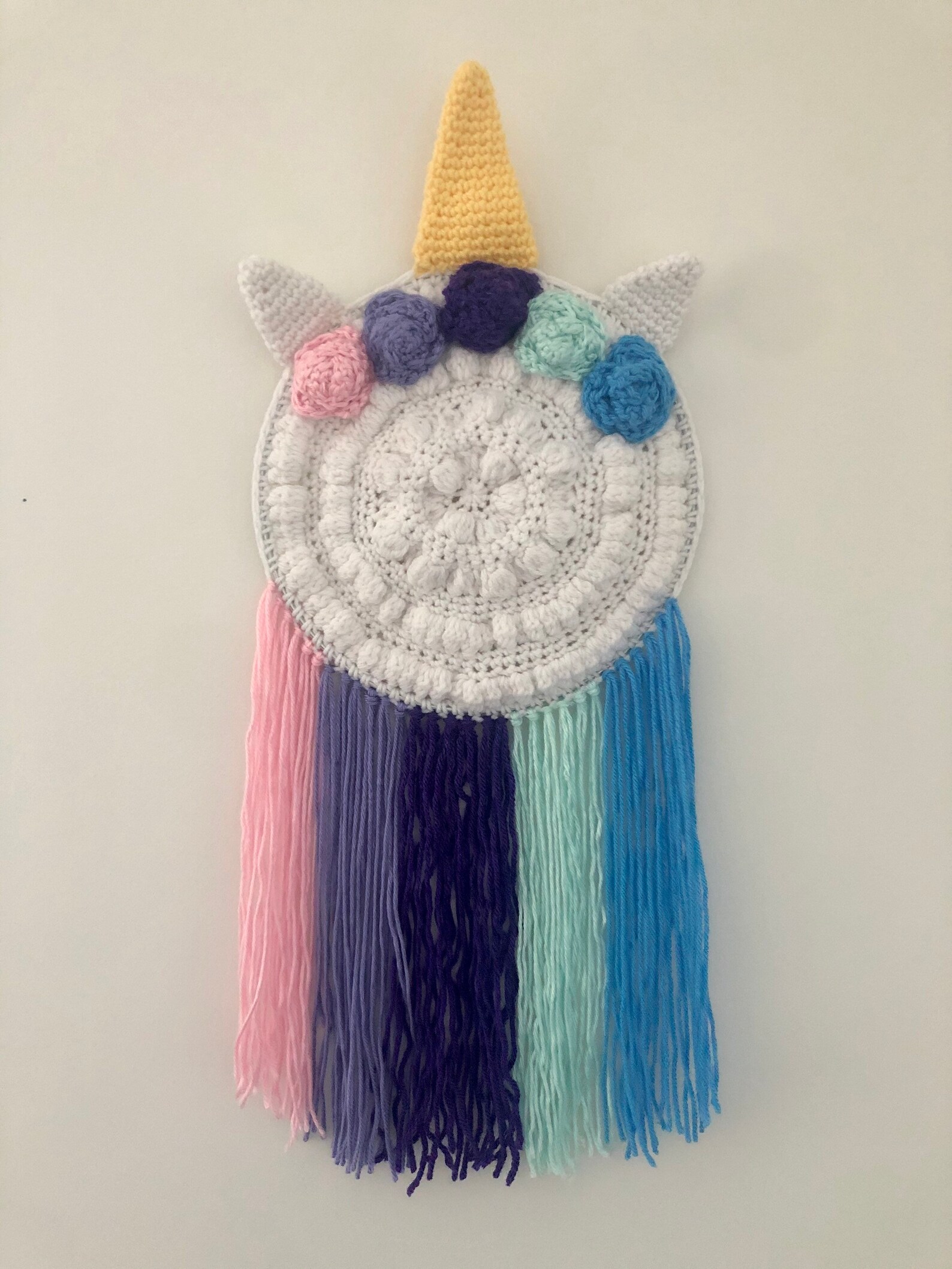Crochet Unicorn Wall Hanging, Unicorn Wall Decor, Bedroom Decor