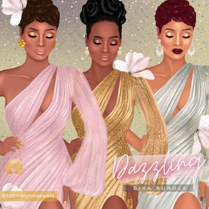 Diva Bundle 4 | Diva Head Canvas | Diva Head Wreath | Black Woman Art Print | Black Queen Melanin Nubian Diva | Diva Face