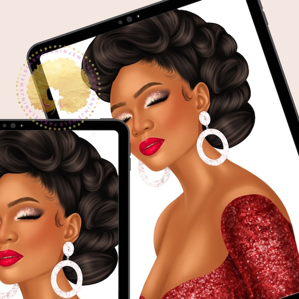 Diva 90 | Diva Head Canvas | Diva Head Wreath | Black Woman Art Print | Black Queen Melanin Nubian Diva