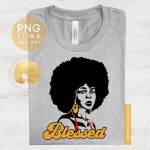 Black Woman Tshirt PNG | Black Queen Tshirt | Afro Woman Bundle | African American Girl PNG