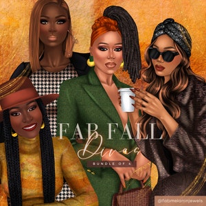 Fab Fall Diva Bundle | Diva Head Canvas | Diva Head Wreath | Black Woman Art Print | Black Queen Melanin Nubian Diva | Diva Face