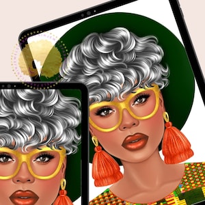 Diva 75 | Diva Head Canvas | Diva Head Wreath | Black Woman Art Print | Black Queen Melanin Nubian Diva