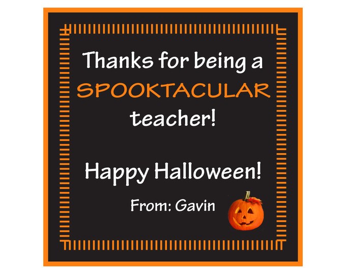 Halloween Teacher Gift / Halloween Printable / Spooktacular Etsy