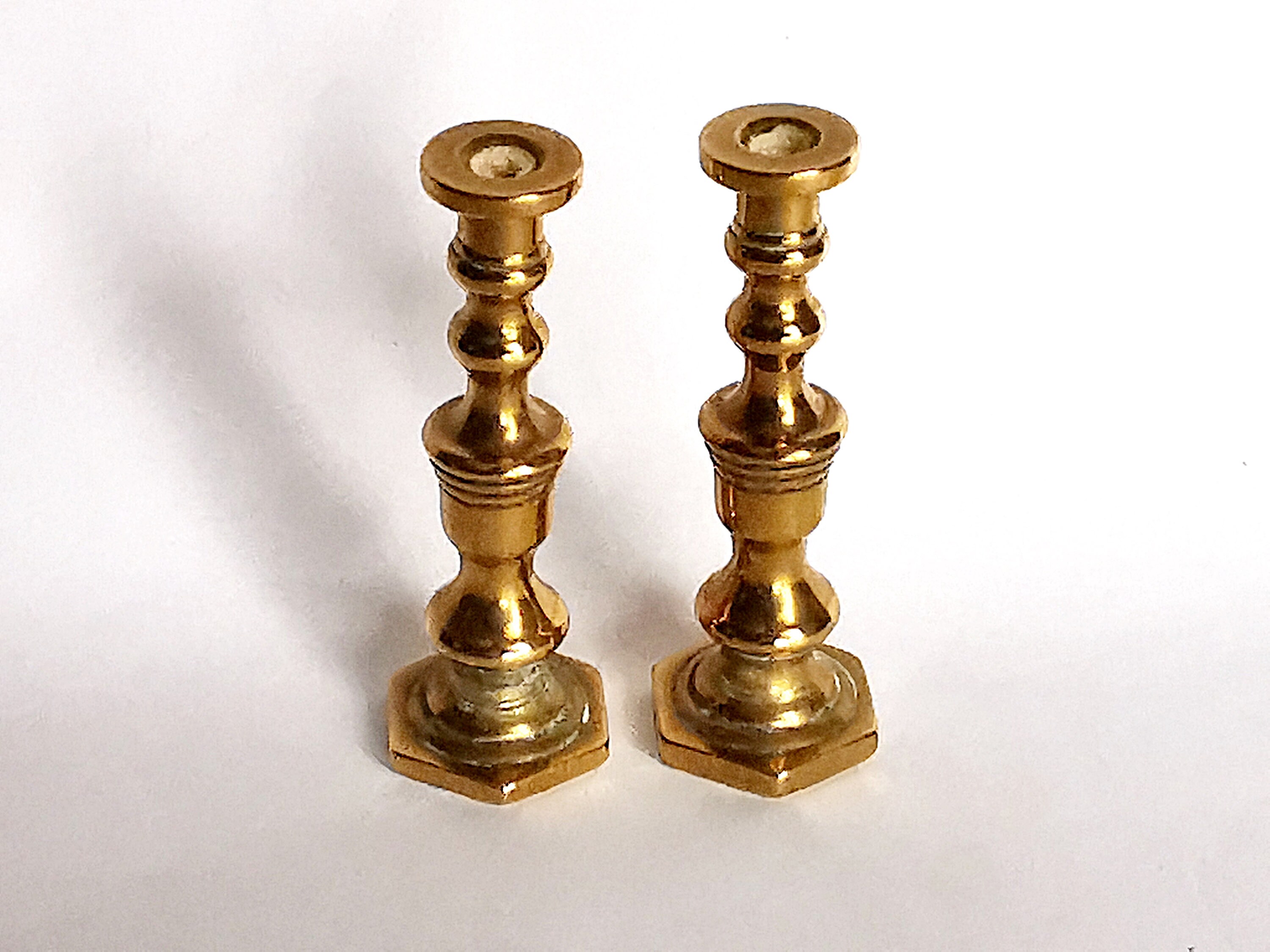 Candlestick Holders Vintage Miniature Brass Candlestick Holder Home & Living