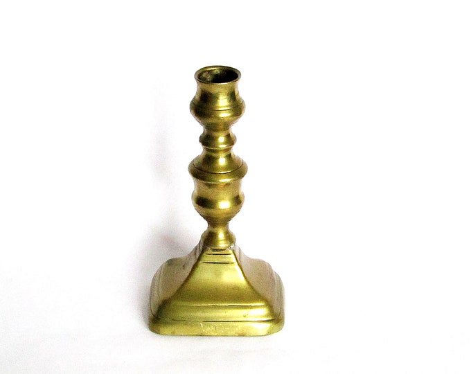 Antique Single Brass Candle Holder Brass Patina Single Candle Etsy UK