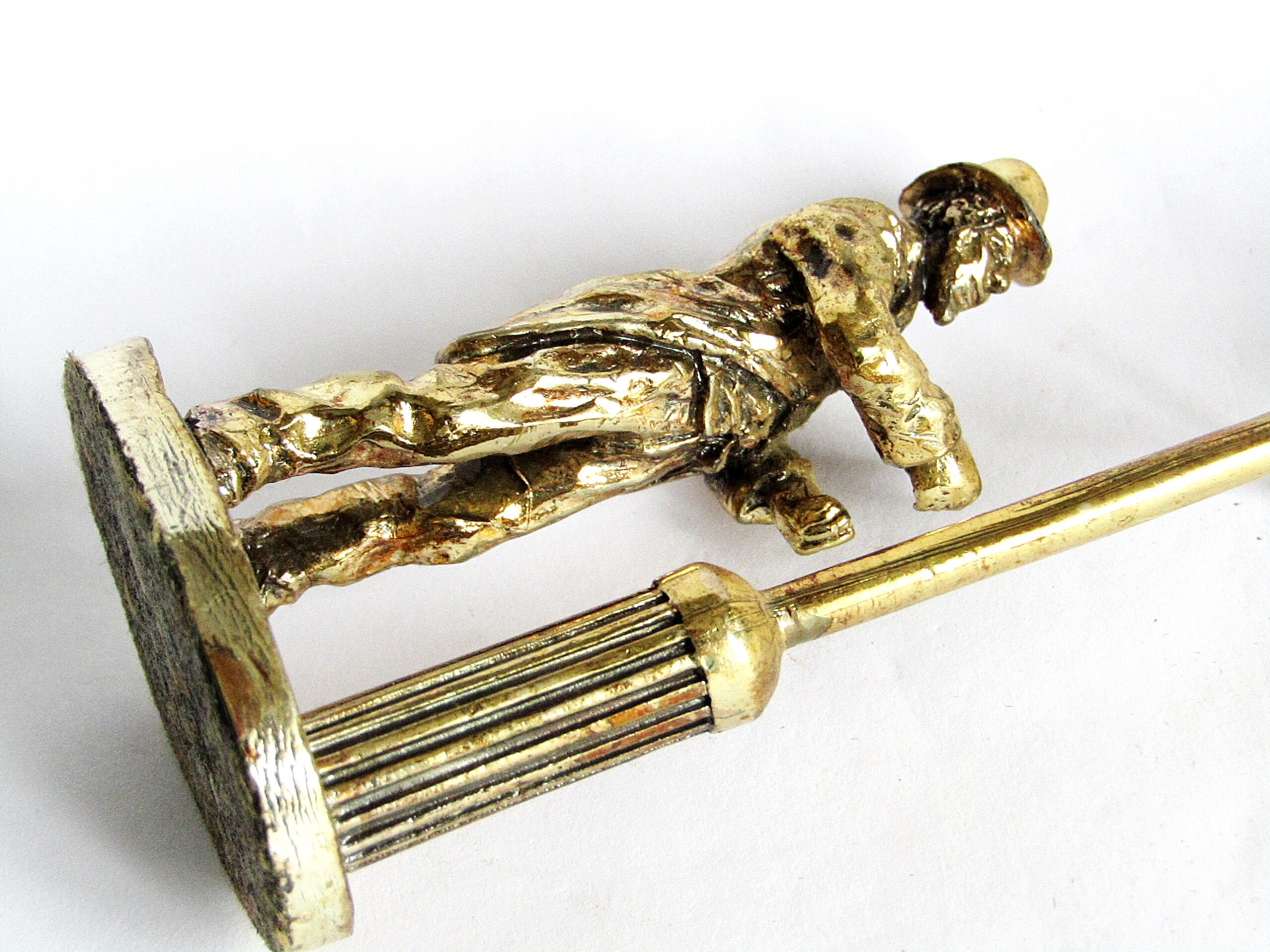 Vintage Small Pewter Man Figurine English Man Holding on to a Etsy