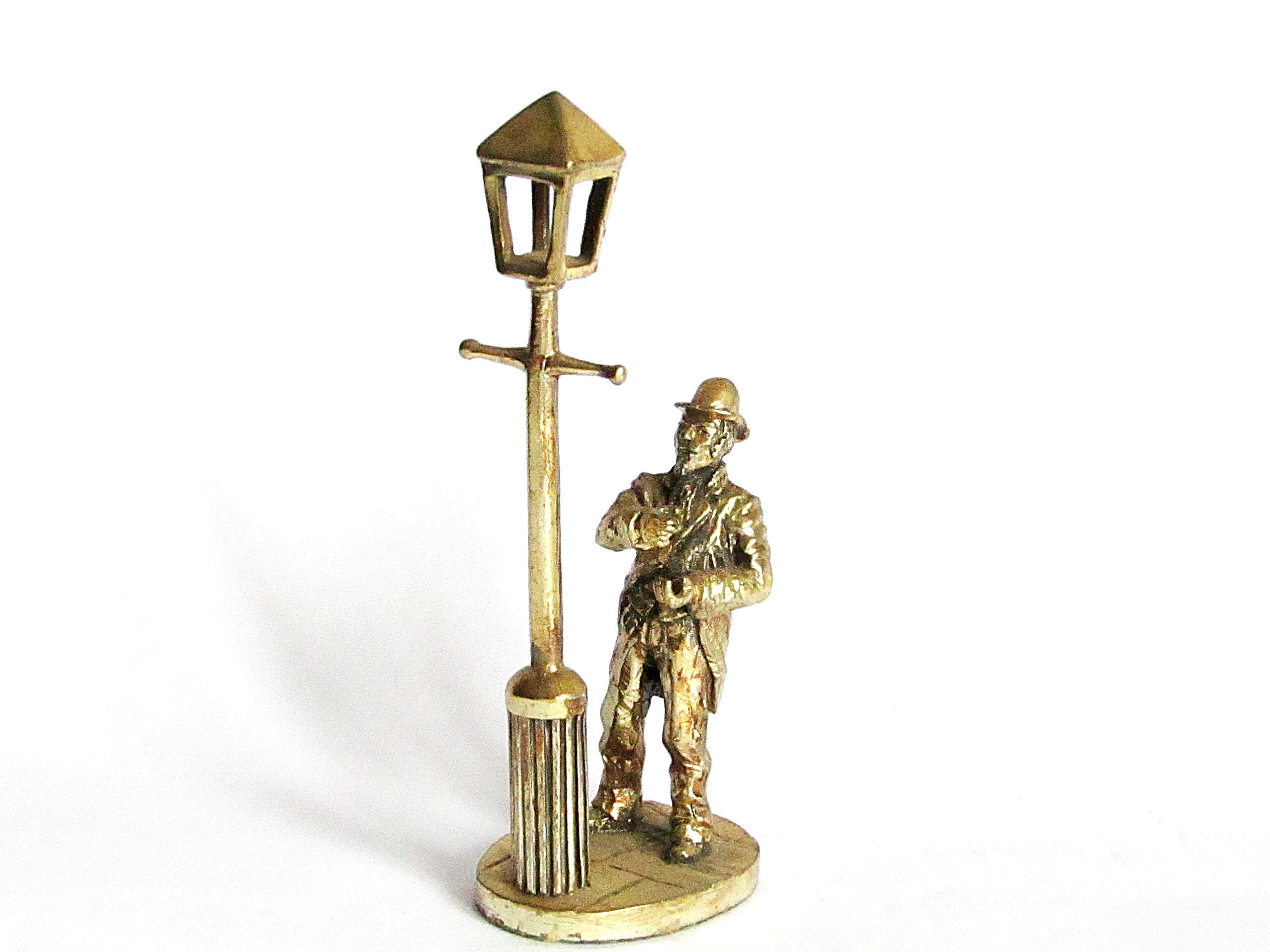 Vintage Small Pewter Man Figurine English Man Holding on to a Etsy