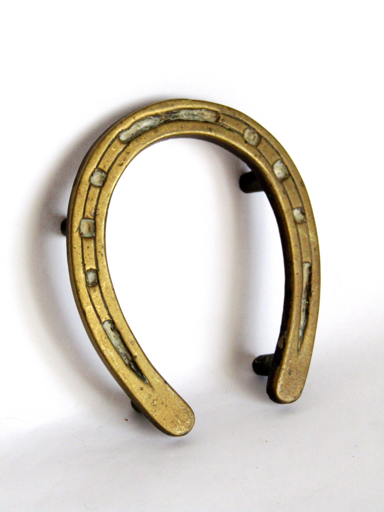 Vintage Brass Trivet Horseshoe Retro Brass Footed Trivet Etsy