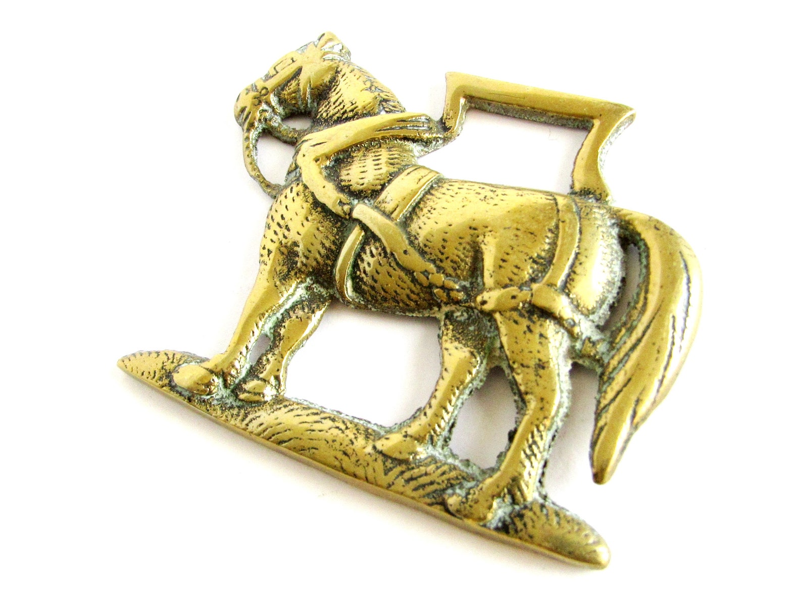 Vintage Horse Brass Plaque Retro Brass Shire Horse Home - Etsy
