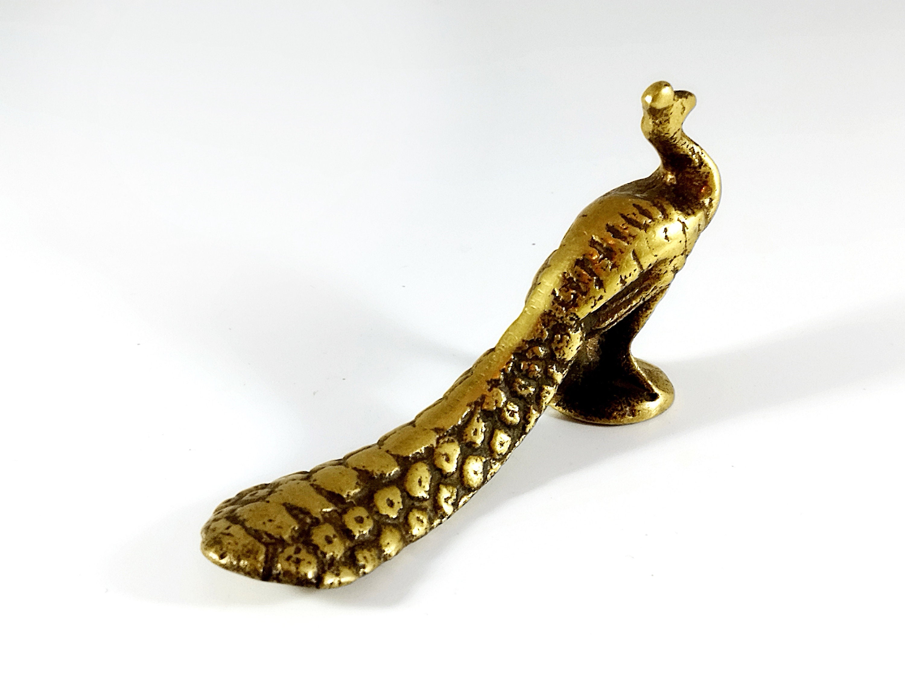 Pretty Vintage Brass Peacock Figurine Retro Brass Peacock Etsy