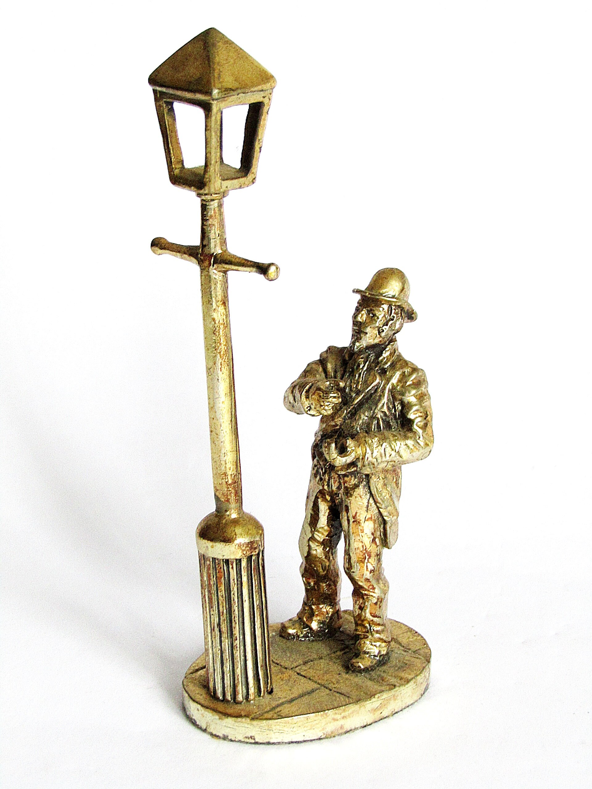 Vintage Small Pewter Man Figurine English Man Holding on to a Etsy