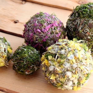 Moss Flower Balls: Rustic Farmhouse Vase Filler, Spring Decor
