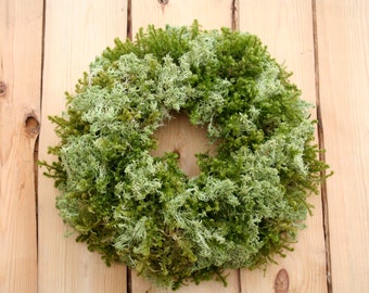 GREEN-MOSS-Simple Wreath-100% NATURAL Green moss-Sphagnum Spring-Summer handmade-handwoven green-moss-wreath Rustic Decoration,moss-wreath