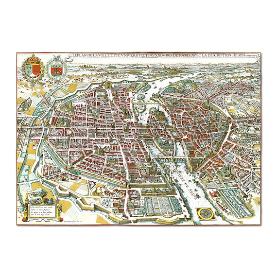 メリアンのパリ地図、1615年 - パリの古地図 - パリ計画