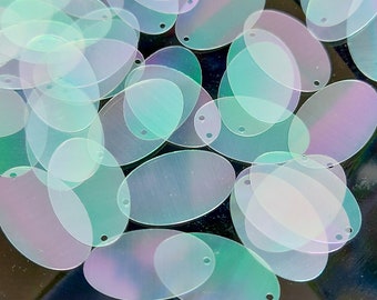 Vintage Black Oval Spangle Sequins 200 pcs
