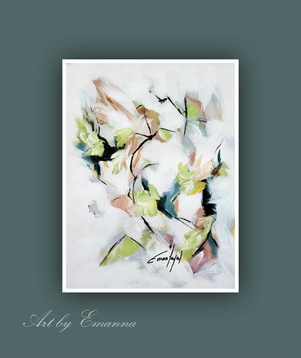 Original Abstract Painting, Contemporary Art, Abstract Flower Painting