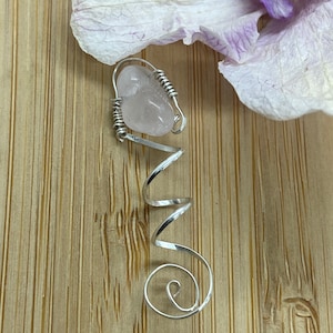 Genuine .925 Sterling Silver Loc Jewelry with Rose quartz