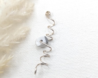 Sterling Silver Loc Jewel with Howlite