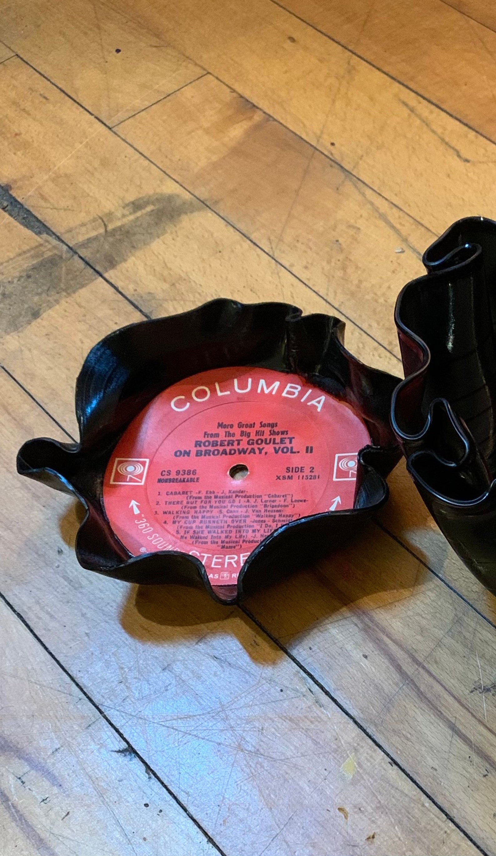 Custom Painting Ashtray Made From Recycled Vinyl Records Etsy