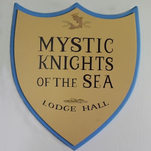 Réplica del cartel "Mystic Knights of the Sea Lodge Hall", listo para colgar, placa coleccionable de Amos y Andy
