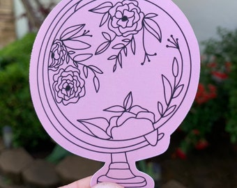 Floral Globe Sticker