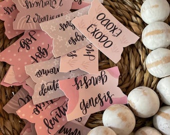 Spanish Handlettered Bible Tabs: Sticker Paper